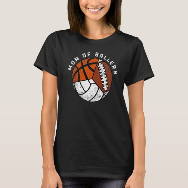 Camiseta Mamá De Baloncestistas Voleibol (Anverso)