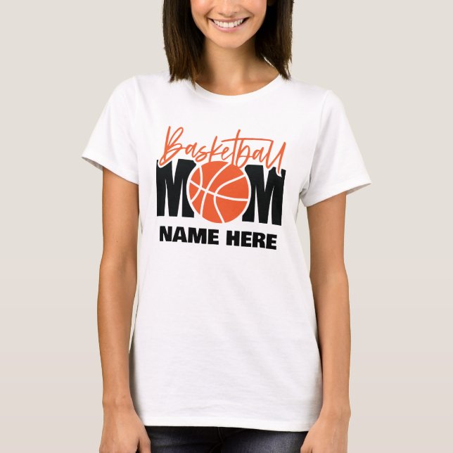 Camiseta Mamá de baloncesto personalizada  (Anverso)