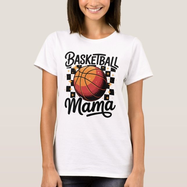 Camiseta Mamá de Baloncesto Retro (Anverso)