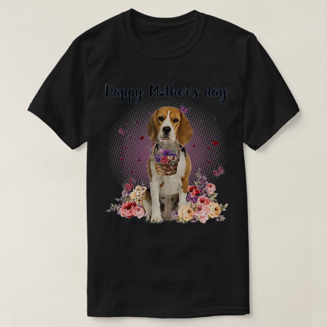 Camiseta Mamá de Beagle cute, feliz día del amor de la madr (Diseño del anverso)