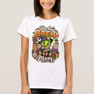 Camiseta Mamá de Bebé Brew Bruja Cute Café Lil Sprout