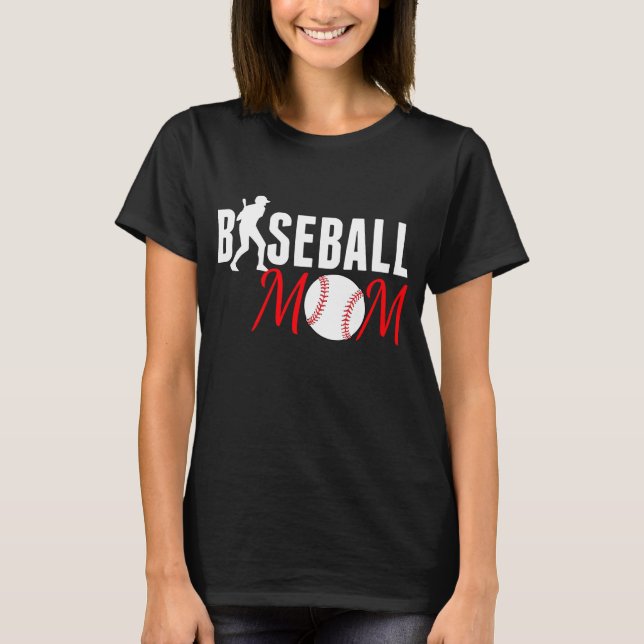 Camiseta Mamá de béisbol (Anverso)