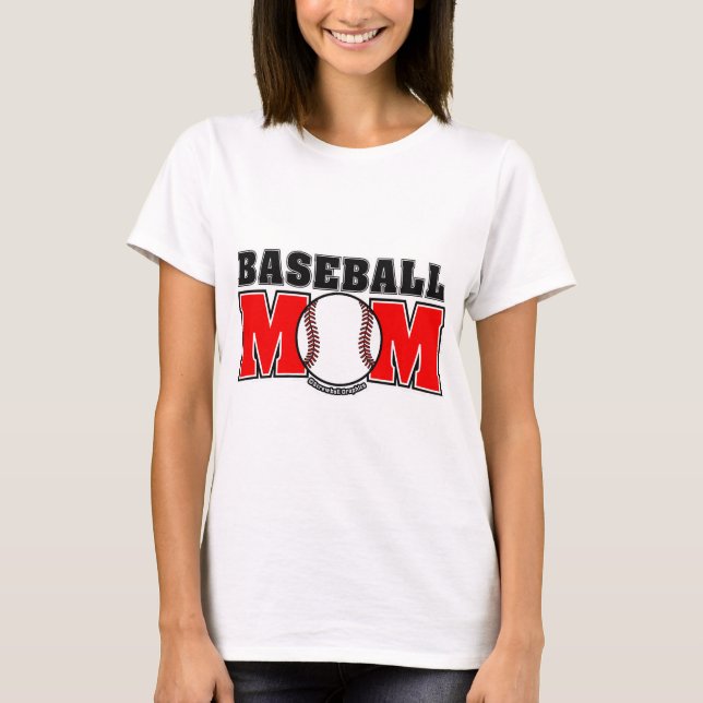 Camiseta Mamá de béisbol (Anverso)
