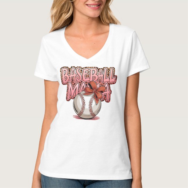 Camiseta Mamá de béisbol (Anverso)