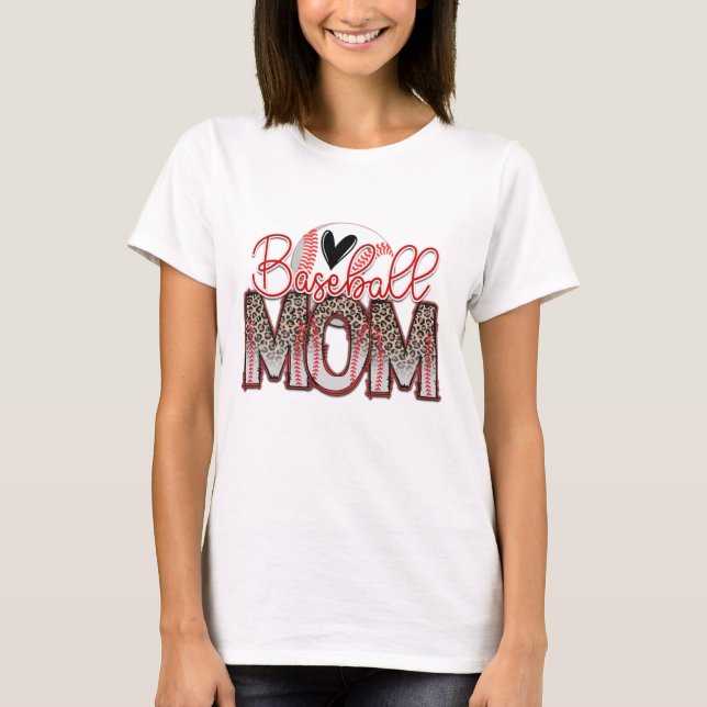 Camiseta Mamá de béisbol  (Anverso)