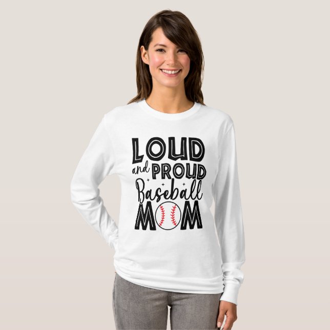 Camiseta Mamá de Béisbol (Anverso completo)