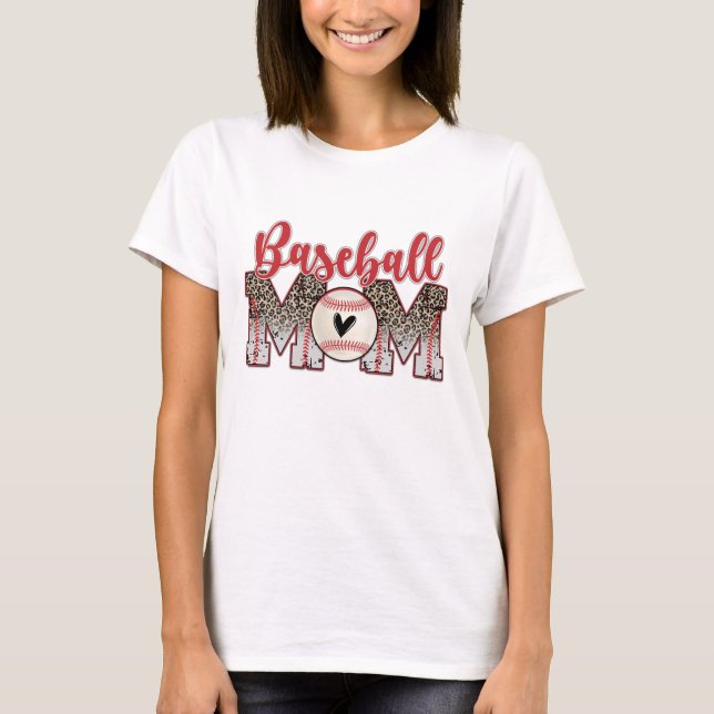 Camiseta Mamá de béisbol  (Anverso)