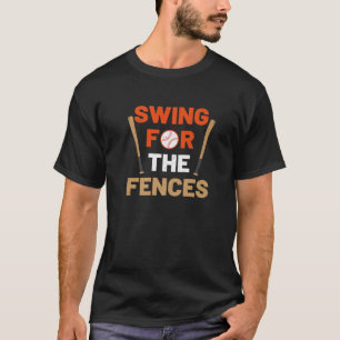 Camiseta Mamá de béisbol balancearse para las cercas Softba