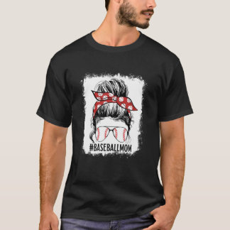 Camiseta Mamá de béisbol con sangre, vida de beisbol, mamá