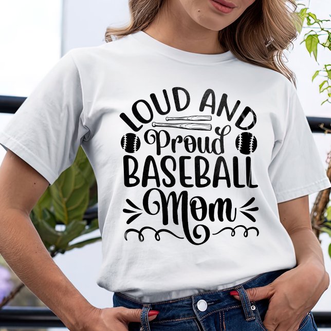 Camiseta Mamá De Béisbol Enorme Y Orgullosa (Subido por el creador)