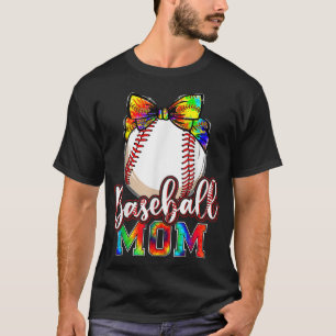 Camiseta Mamá de béisbol Leopardo Divertida Mamá de sóftbol