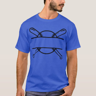 Camiseta mamá de béisbol monograma bates de béisbol deporte