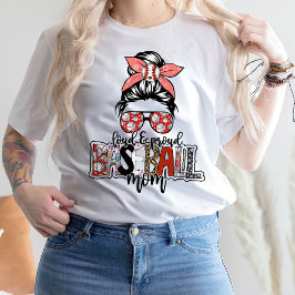 Camiseta Mamá de béisbol orgullosa y alta