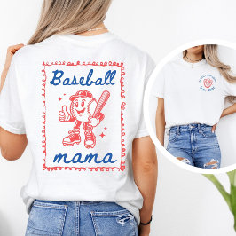 Camiseta Mamá de béisbol personalizada y nombre del equipo