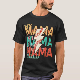 Camiseta Mamá de béisbol Vida de mamá Disfraz Madre animand