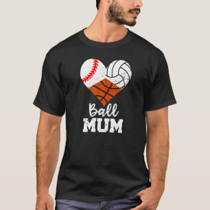 Camiseta Mamá de bola Mamá de baloncesto de voleibol de vól