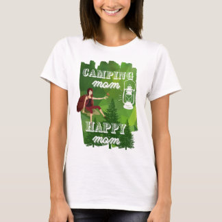 Camiseta Mamá de camping - mamá feliz, linda camping para e