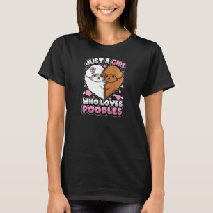 Camiseta Mamá de Caniche Divertida Solo Una Chica Que Ama a