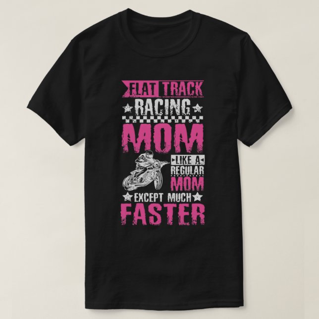 Camiseta Mamá de Carreras de pista plana (Diseño del anverso)