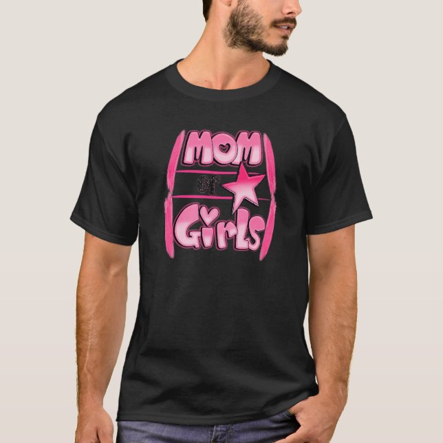 Camiseta Mamá De Chicas Feliz Día De La Madre (Anverso)
