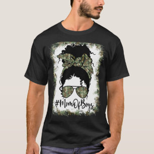 Camiseta Mamá de chicos desordenada camuflaje de bollos el