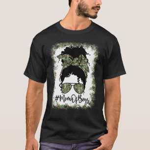 Camiseta Mamá de chicos desordenada camuflaje de bollos el