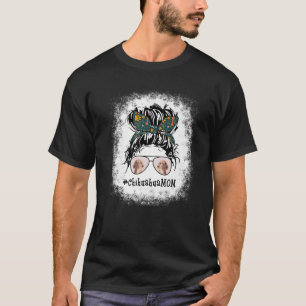 Camiseta Mamá de Chihuahua golpeada desordenada Bun diverti