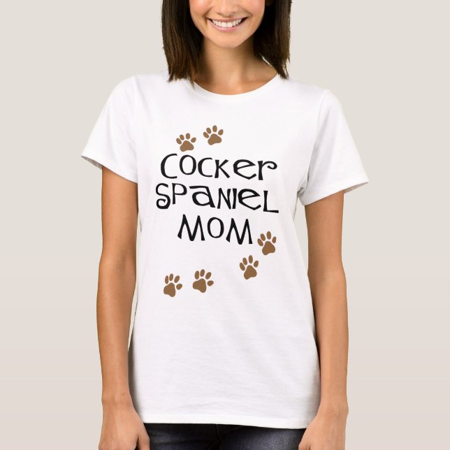 Camiseta Mamá de cocker spaniel para las mamáes del perro (Anverso)