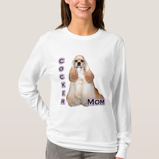 Camiseta Mamá de Cocker Spaniel Rubio; Mamá de Cocker Spani (Anverso)