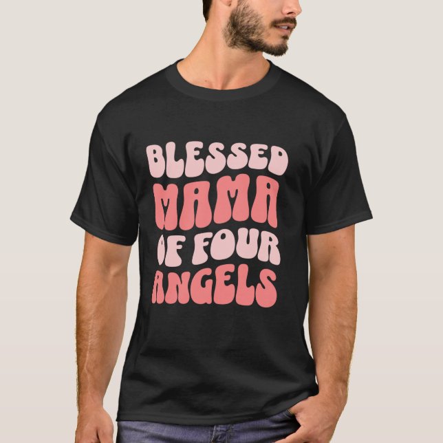 Camiseta Mamá De Cuatro Ángeles (Anverso)