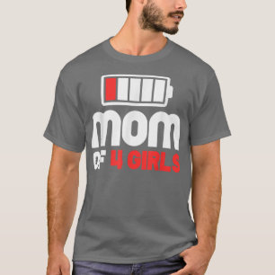 Camiseta Mamá de cuatro Chicas divertida compañía de camise