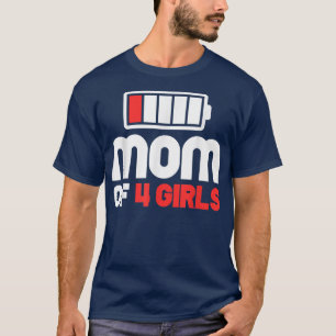 Camiseta Mamá de cuatro Chicas divertida copia de la camise