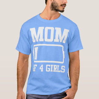 Camiseta Mamá de cuatro Chicas divertida Día de la Madre