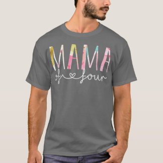 Camiseta Mamá de cuatro cutáneos diseños florales mamá de c