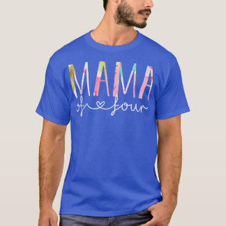 Camiseta Mamá de cuatro cutáneos diseños florales mamá de c