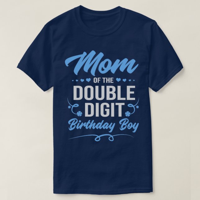 Camiseta Mamá de cumpleaños de dos dígitos (Diseño del anverso)