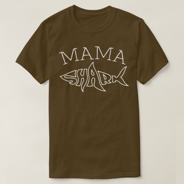 Camiseta Mamá de cumpleaños Shark, mamá que coincide con mu (Diseño del anverso)