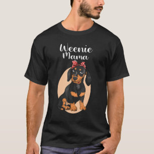 Camiseta Mamá de Dachshund Divertida Mamá Weenie Para Amant