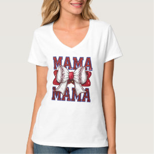Camiseta Mamá de deportes de béisbol linda