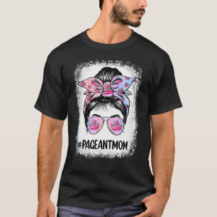 Camiseta Mamá de despedida blanqueada mamá Messy Bun Hair H