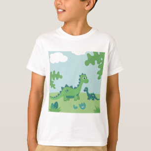 Camiseta Mamá de dinosaurio y niño bebé en la concha de hue