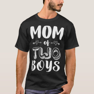 Camiseta Mamá De Dos Niños Gemelos Mami Mujeres