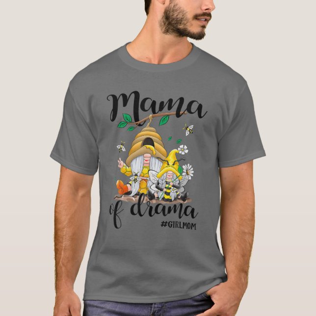 Camiseta Mamá De Drama-Chica Mamá-Madre Y Hija Bee Gno (Anverso)