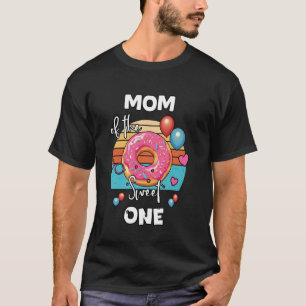 Camiseta Mamá de El Dulce Uno 1er Donut Lindo Cumpleaños Fa