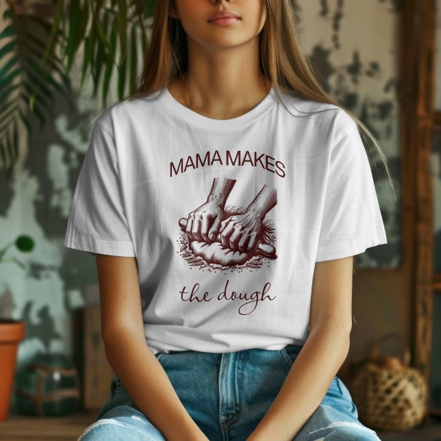 Camiseta Mamá de época hace la masa para la panadería de Ba (Subido por el creador)