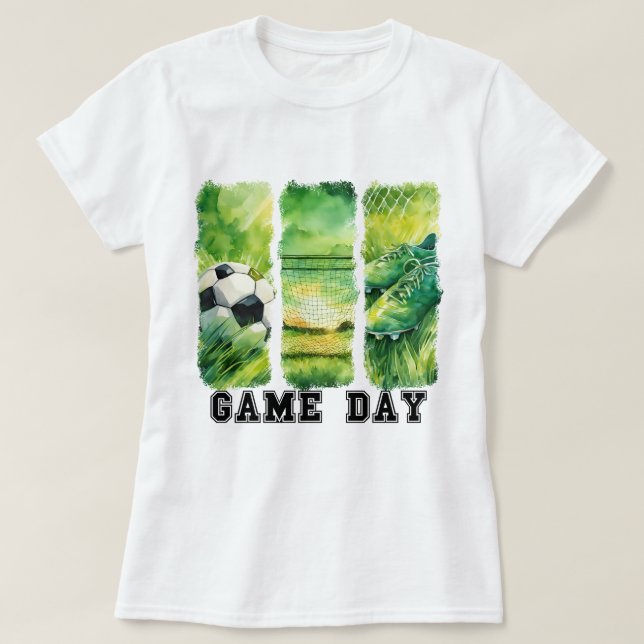 Camiseta Mamá de fútbol, camisas de juego, camisas de fútbo (Diseño del anverso)