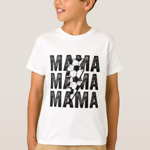 Camiseta Mamá de fútbol con perno relámpago angustiado