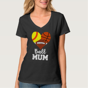 Camiseta Mamá de fútbol de baloncesto de Mamá Ball
