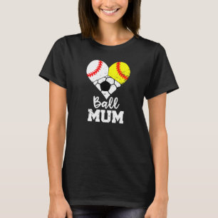 Camiseta Mamá de fútbol de baloncesto de Mamá de bolas de b