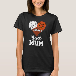 Camiseta Mamá de fútbol de baloncesto de voleibol de Mamá d